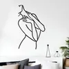 Wallity, Woman Lines, Wanddeko, Schwarz, Metall, 53 x 86 cm Produktbild-Vorschau 1