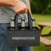 Flaschentasche Grau Filz 6 Fächer Männerhandtasche Produktbild-Vorschau 6