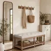 Banquette Coffre avec Rangement, Banc Bout de Lit, Beige 2 Voir les images du produit 4