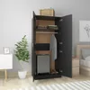vidaXL Kleiderschrank Schwarz 80x52x180 cm Holzwerkstoff Produktbild-Vorschau 3