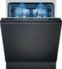 A front view of a black Siemens dishwasher with the door open, showing the interior and control panel. Produktbild-Vorschau