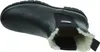 A black Chelsea boot with white shearling lining, shown from a top-down perspective. Anteprima dell’immagine prodotto