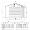 Garage  21 m²- L378xB648 cm- Garage für Autos, Motorräder, Produktbild-Vorschau 5