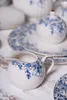 Clayre & Eef Milch und Zucker-Set Blau Porzellan Blumen Produktbild-Vorschau 5