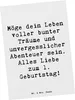 Mr. & Mrs. Panda Postkarte Spruch Alles Liebe zum 1. Produktbild-Vorschau 1