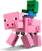 A LEGO Minecraft pig with a zombie baby riding on its back. Podgląd zdjęcia produktu