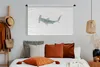 MuchoWow® Wandteppich Wandbehang Hai - Aquarell - Grau Produktbild-Vorschau 4