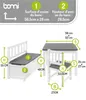 BOMI® Ensemble table et chaises pour enfants en bois massif Voir les images du produit 2