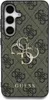 A close-up view of a smartphone case with a repeating GUESS logo pattern and a prominent GUESS logo in the center. Anteprima dell’immagine prodotto