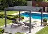 Pergola HWC-L46, záhradný lamelový pavilón, 11 cm hliníkový Náhľad obrázku produktu 9