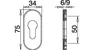 Dieckmann Rahmen-Cliprosette 813 / 6 6mm PZ Lochung oval Produktbild-Vorschau 4
