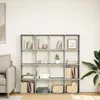 vidaXL Bücherregal Betongrau 137,5x29x137,5 cm Produktbild-Vorschau 3