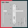 Technical drawing with dimensions of a door handle set. Produktbild-Vorschau
