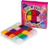 A box of edible sugar modeling clay with multiple colors and a tray of the modeling clay in front of it. Produktbild-Vorschau