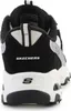The back view of a black and white Skechers sneaker. Produktbild-Vorschau