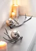 2x Dekofigur Geweih Polyresin schwarz/silber Produktbild-Vorschau 4