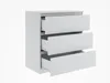 Schöne moderne Kommode 70x35x76cm mit 3 Schubladen | Produktbild-Vorschau 2