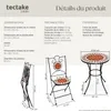 Ensemble table et chaises de jardin - marron Voir les images du produit 6