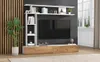 Sweiko 180x35x22.5cm TV Wohnwand-set mit Vitrinen,Mediawand Produktbild-Vorschau 6