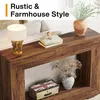 A rustic and farmhouse style console table with decorative items. Produktbild-Vorschau