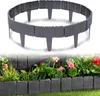 A product shot of garden edging and a lifestyle shot of the edging installed in a garden bed. Produktbild-Vorschau
