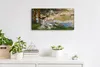 Wandbild Leinwand Bilder Wanduhr Geräuschlos 60x30 Am Ufer Produktbild-Vorschau 3