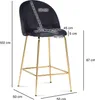 WOHNLING 2er Set Barhocker Samt Schwarz Hocker mit Lehne & Produktbild-Vorschau 7