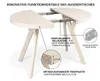 Ausziehbarer Esstisch RO-7 Rund Ø 80-130 cm – Kaschmir mit  Produktbild-Vorschau 9