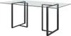 Esstisch für 6 Personen - Sicherheitsglas & Edelstahl - Produktbild-Vorschau 3