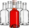 A group of glass bottles, one filled with red liquid, are arranged on a white background. Voir les images du produit