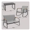 BEALIFE Gartenmöbel-Set 4-teilig mit Gartentisch | 4 Produktbild-Vorschau 5