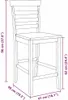 vidaXL Tabouret de bar 2 pcs. Blanc Bois massif Hévéa Voir les images du produit 8