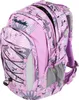 A pink backpack with a floral pattern, shown from a diagonal angle. Anteprima dell’immagine prodotto
