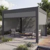 Pergola HWC-L46 z boczną ścianką, markiza z lamelami, Podgląd zdjęcia produktu 9