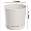 Blumentopf mit Untersetzer Ø14,7 cm Höhe 14,7 cm Rund Matt Produktbild-Vorschau 2