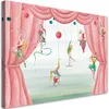 Leinwandbild Zirkusakrobaten 90x60 Feeby Rot bild für die Produktbild-Vorschau 1