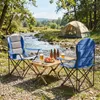 COSTWAY 2-delige set inklapbare campingstoelen, XXL, Productafbeelding-voorbeeld 2