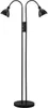 A black floor lamp with two adjustable heads against a white background. Náhled obrázku produktu