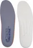 Two insoles are shown side-by-side against a white background. The left insole is gray with orange trim and features branding. The right insole is white with a textured pattern. Anteprima dell’immagine prodotto