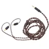 A close-up shot of a braided audio cable with a 3.5mm stereo plug and two smaller connectors. Produktbild-Vorschau
