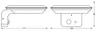 Technical drawings of a solar-powered outdoor light fixture with dimensions. Produktbild-Vorschau