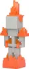 A Minecraft-themed toy figure with orange flame accents. Náhled obrázku produktu