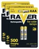 Nabíjecí baterie do solárních lamp RAVER SOLAR AAA (HR03) 400 mAh, 6 ks Náhled obrázku produktu