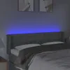 vidaXL LED Kopfteil Hellgrau 147x16x78/88 cm Stoff - LED Produktbild-Vorschau 5