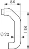 AMF Türdrücker-Lochteil 476L U-Form gekröpft 4-kant 8mm Produktbild-Vorschau 4