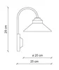 Wandlampe Keramik Metall E27 28 cm hoch in Schwarz Silber Produktbild-Vorschau 2