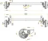 Brzděná náprava  VGB18MV pro přívěs/nosič 1800 kg 1100 mm Náhled obrázku produktu 2