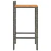 The Living Store Barhocker 4 Stk. Grau Poly Rattan und Produktbild-Vorschau 5