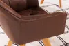 Design Stuhl LOFT antik braun drehbar Gestell aus massivem Produktbild-Vorschau 5