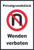 Privatgrundstück Wenden verboten Schild A2 (420x594mm) Produktbild-Vorschau 1